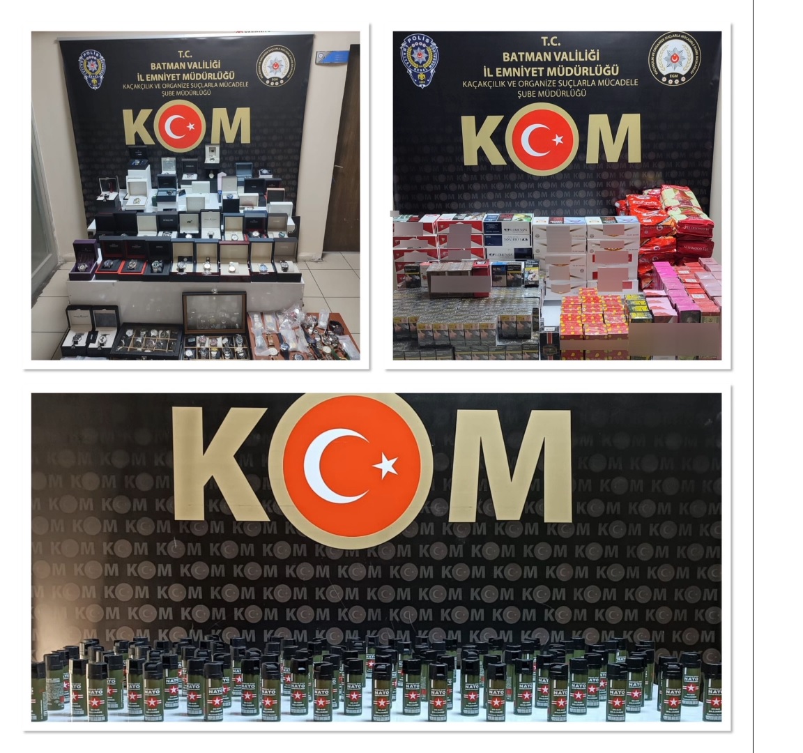 Batman Polisinden kaçakçılık operasyonu