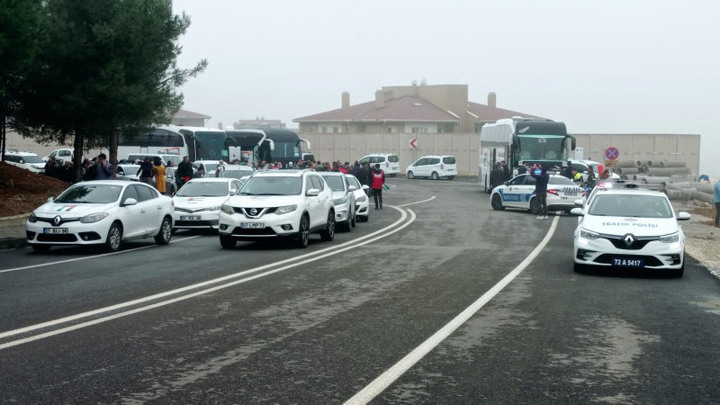 Filistin konvoyu Batman’dan yola çıktı