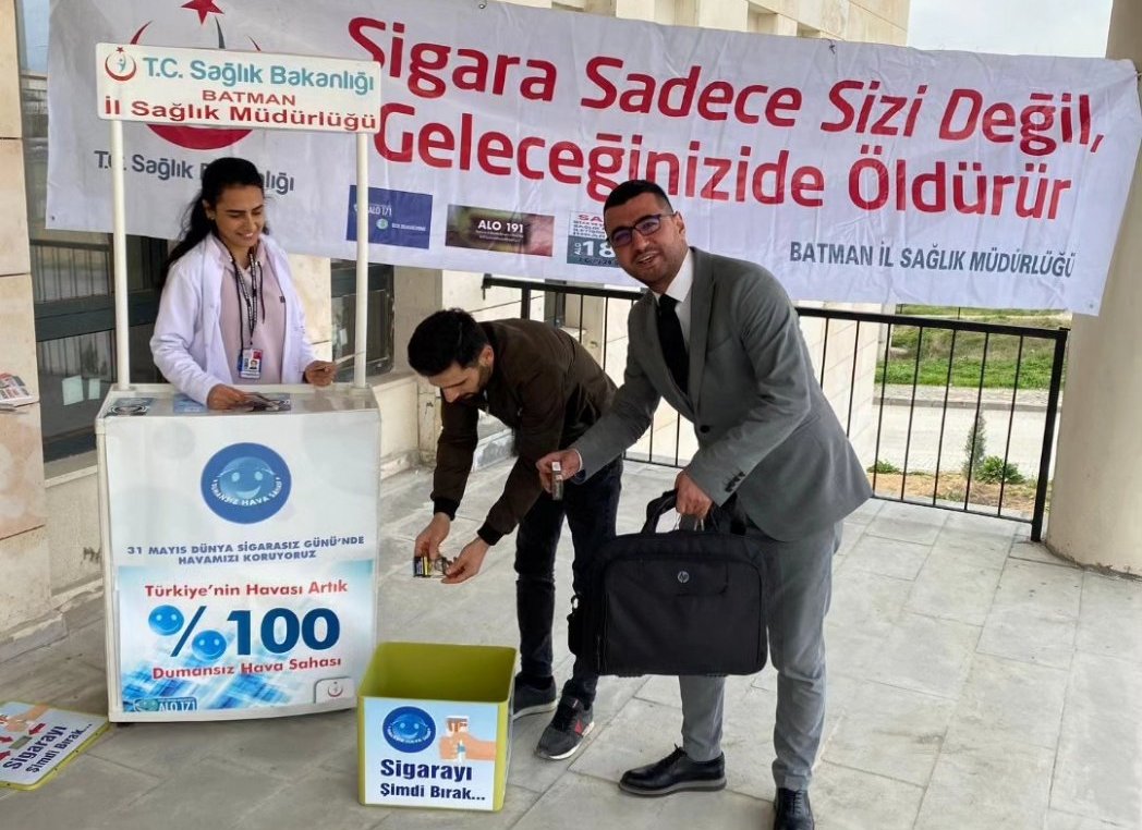 Sigara bırakma standı kuruldu