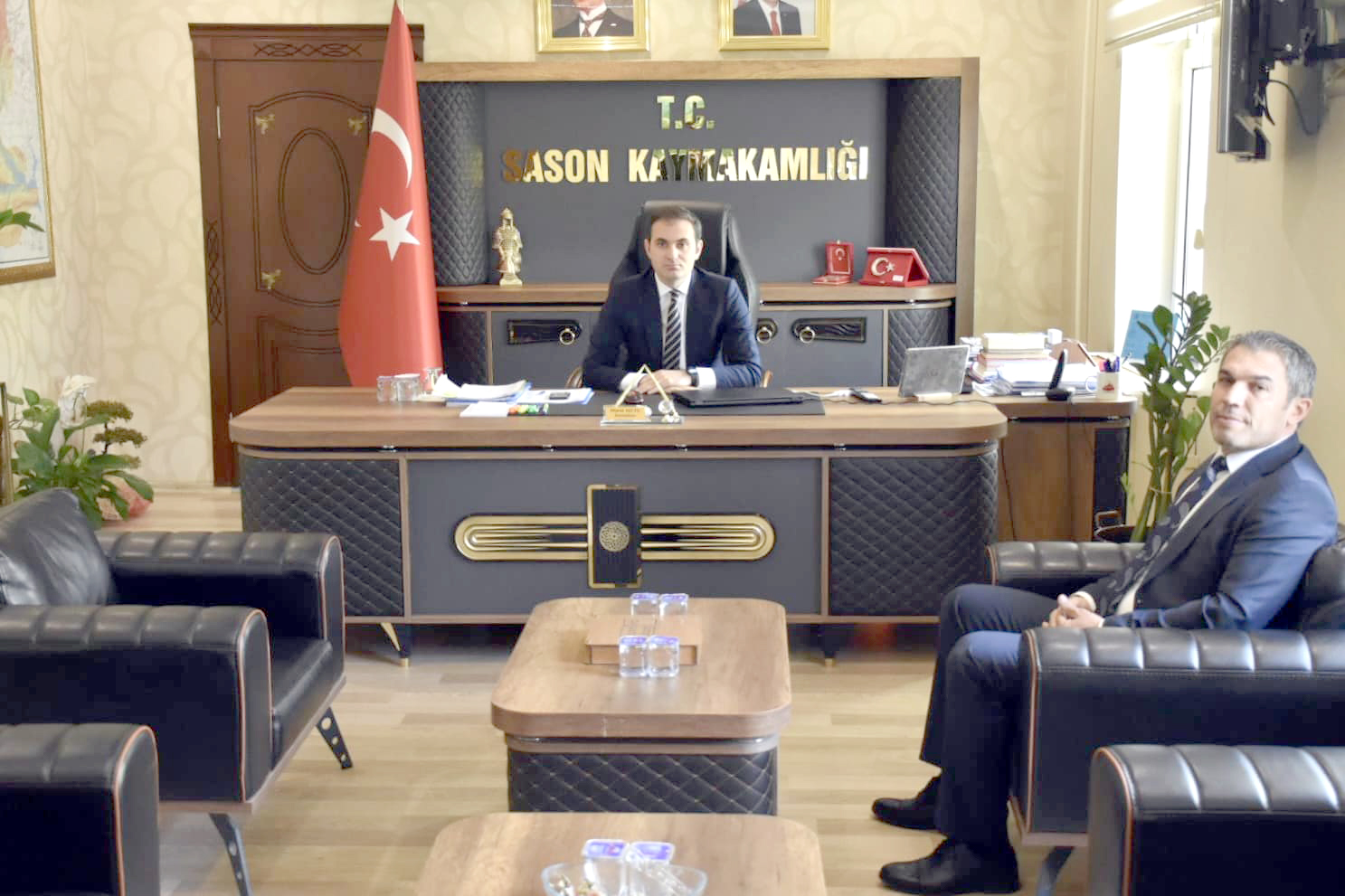 Sason Belediye Başkanı İrfan Demir, Kaymakam Mete’yi ziyaret etti