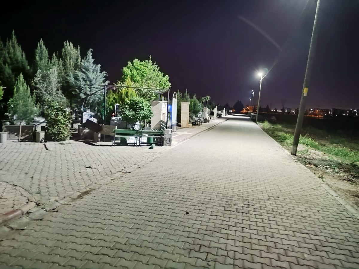Petrol mezarlığının aydınlatma sorunu çözüldü