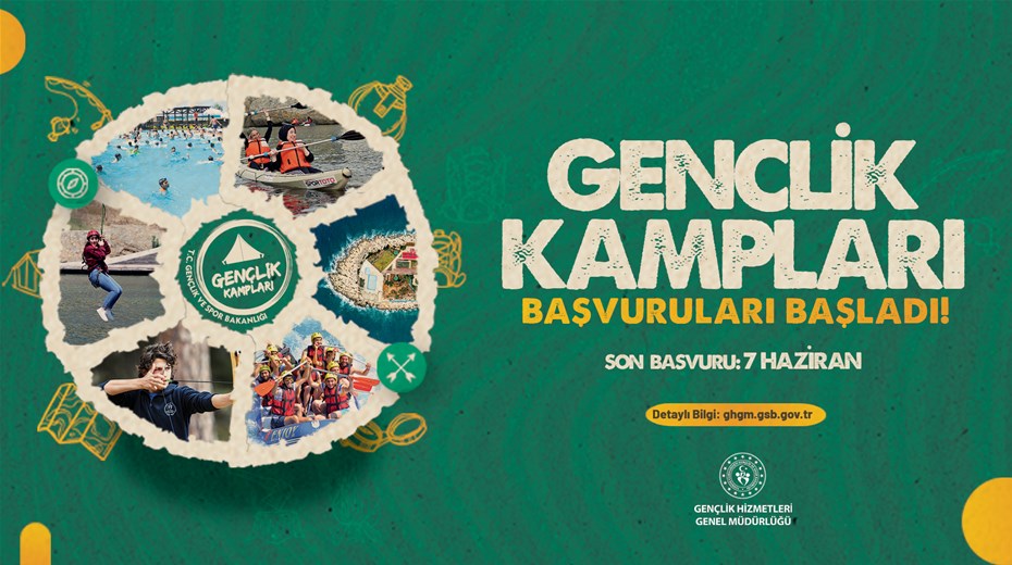 Gençlik ve Spor Bakanlığının her yıl yaptığı Gençlik Kamplarının başvuruları başladı