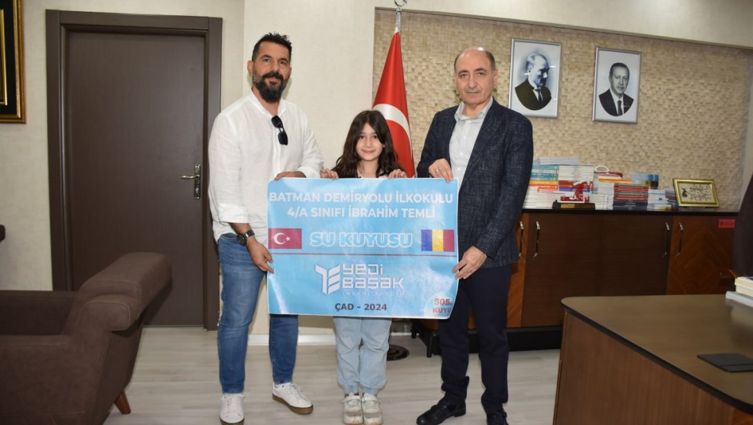 Demiryolu İlkokulu Öğrencilerinden Örnek Davranış ‘Afrika’da su kuyusu açtılar’