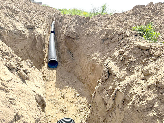 2500 metre kanalizasyon hattı döşendi