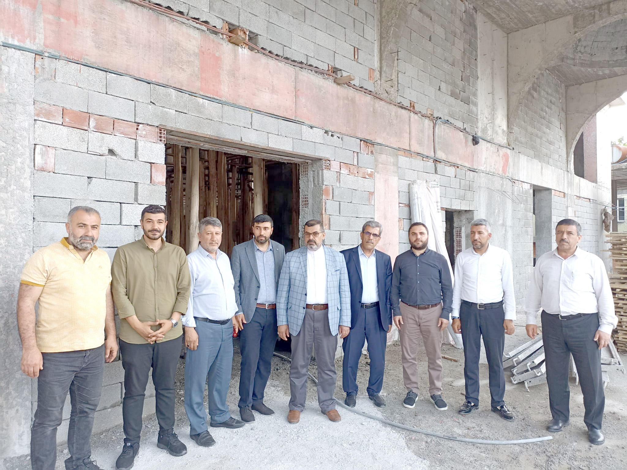 Sason Merkez Cami inşaatını inceledi