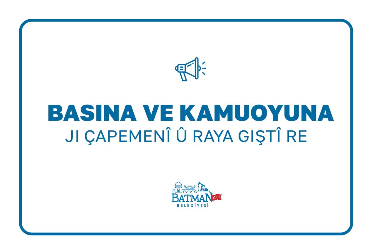Batman Belediyesinden ‘zabıta’ eleştirilerine yanıt