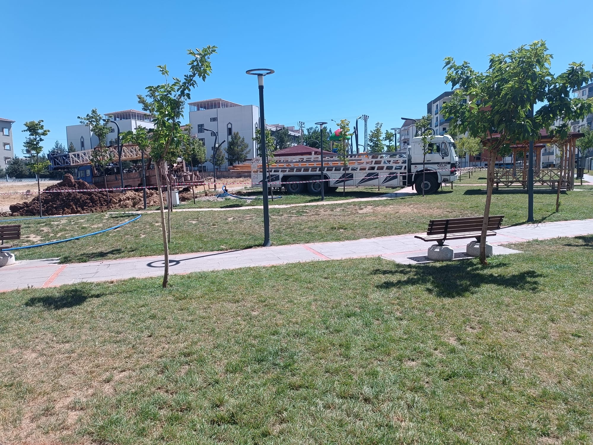 Park sulaması için 5 yeni su kuyusu açıldı