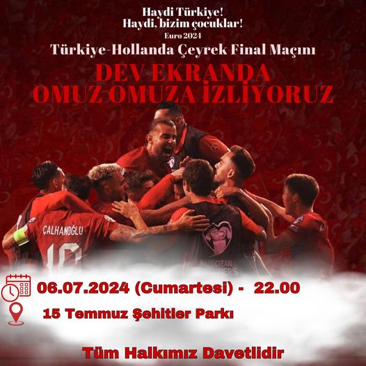 Milli Maç için dev ekran kurulacak