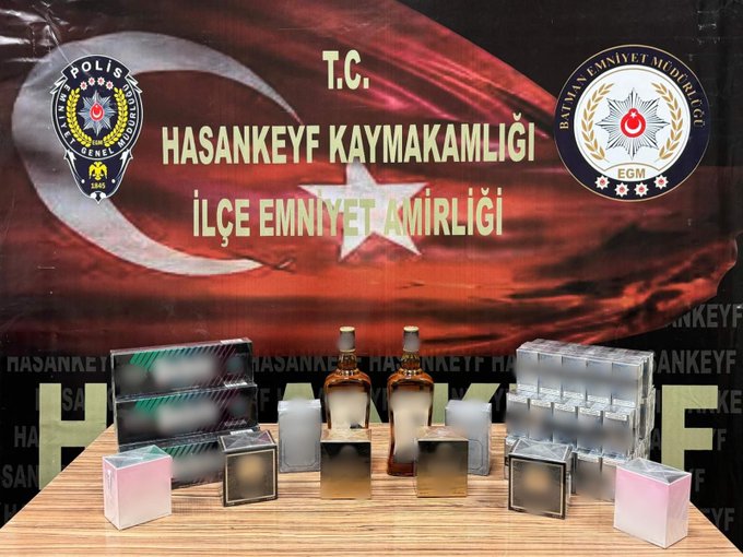 Gümrük kaçağı alkollü içecekler ele geçirildi