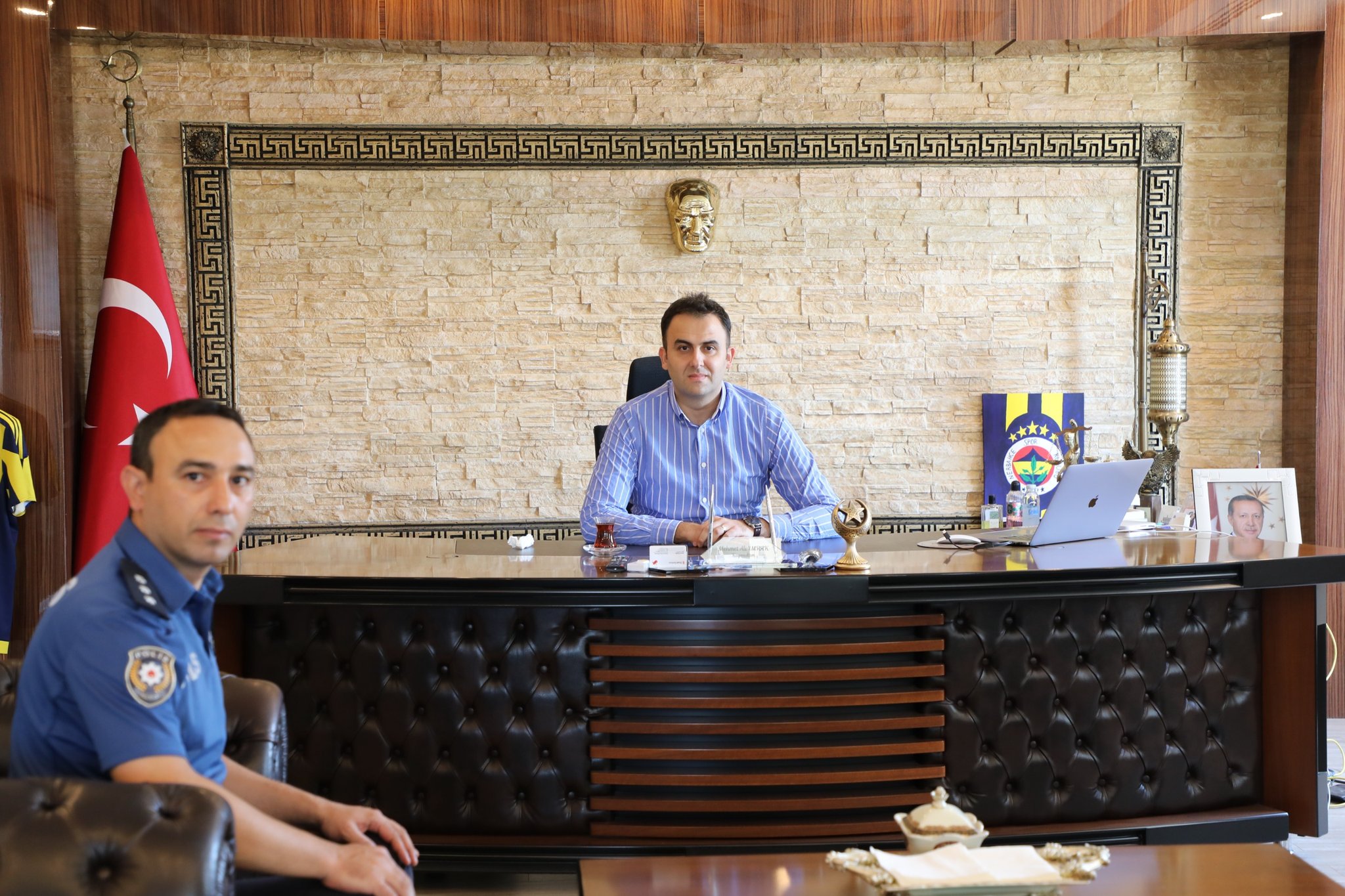 İlçeye yeni atanan Başkomiser Avcıoğlu’nu kabul etti