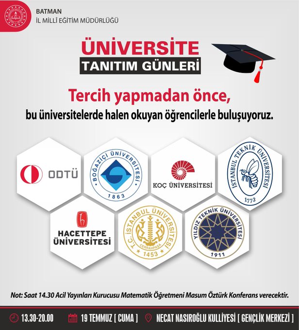 İl Milli Eğitim Müdürlüğü’nden “Üniversite Tanıtım Günleri” Etkinliği