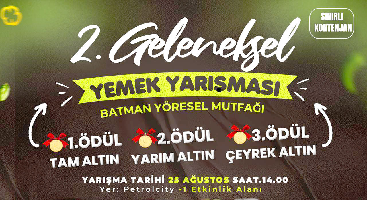 Petrolcity AVM’de 2. Geleneksel Yemek Yarışması başlıyor