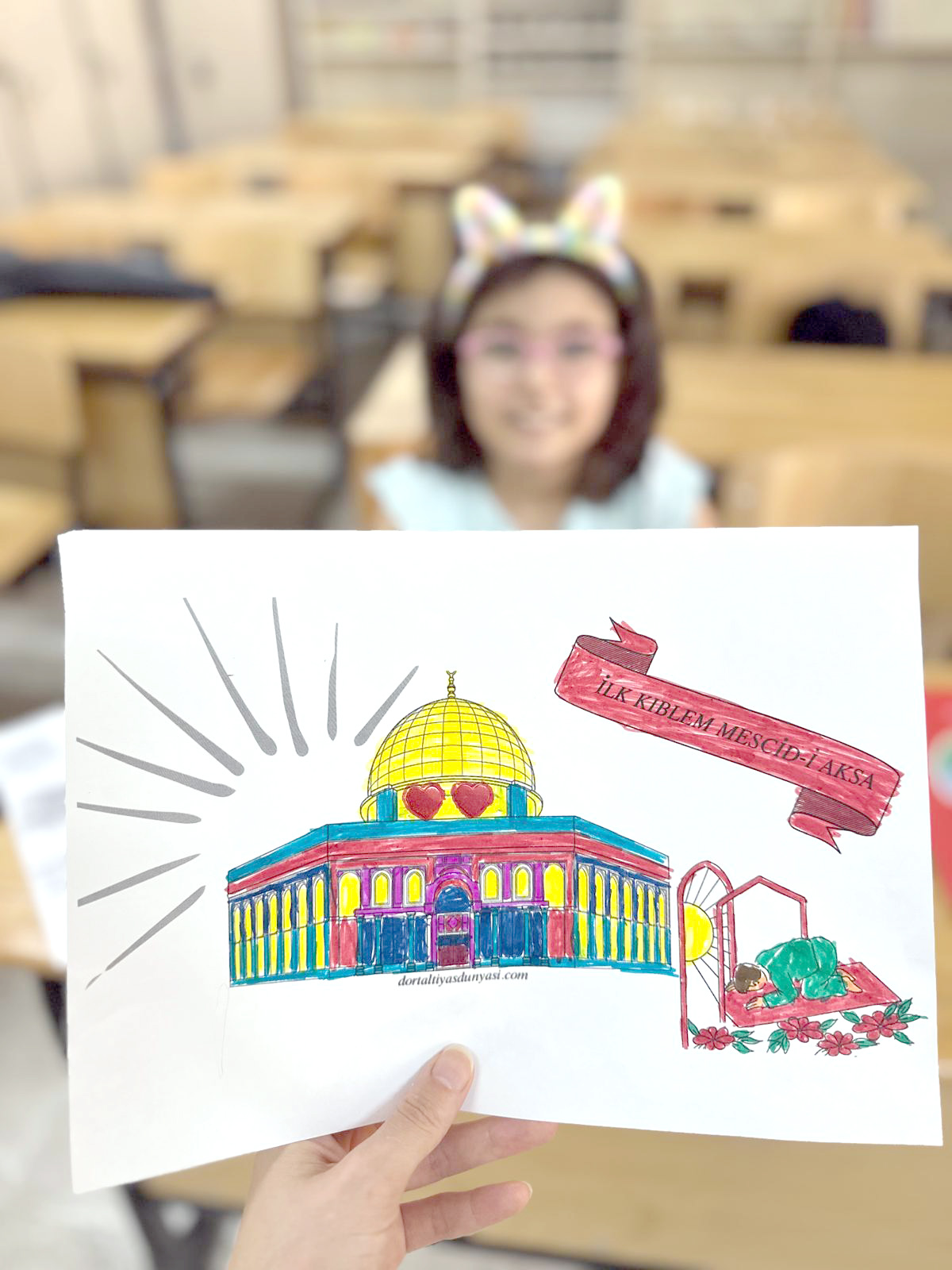 Kursiyerler, ‘Kudüs’ temalı resim çizdiler