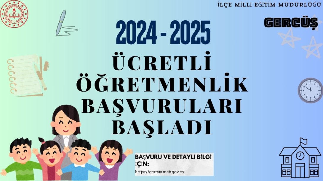 2024-2025 Ücretli Öğretmenlik Başvuruları Başladı