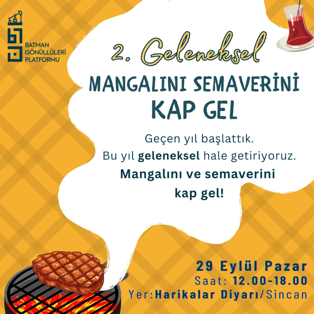 “Mangalını Semaverini Kap Gel” Pikniği 29 Eylül’de