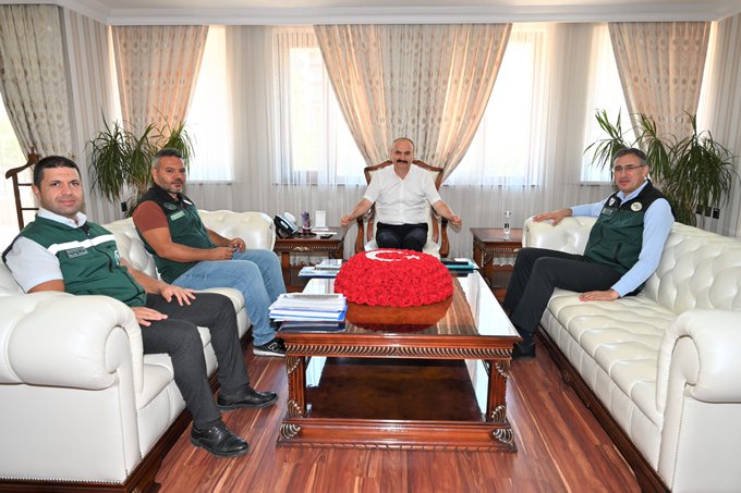 Vali Ekrem Canalp, DSİ 10. Bölge Müdürü Muharrem Çağlancı’yı Kabul Etti