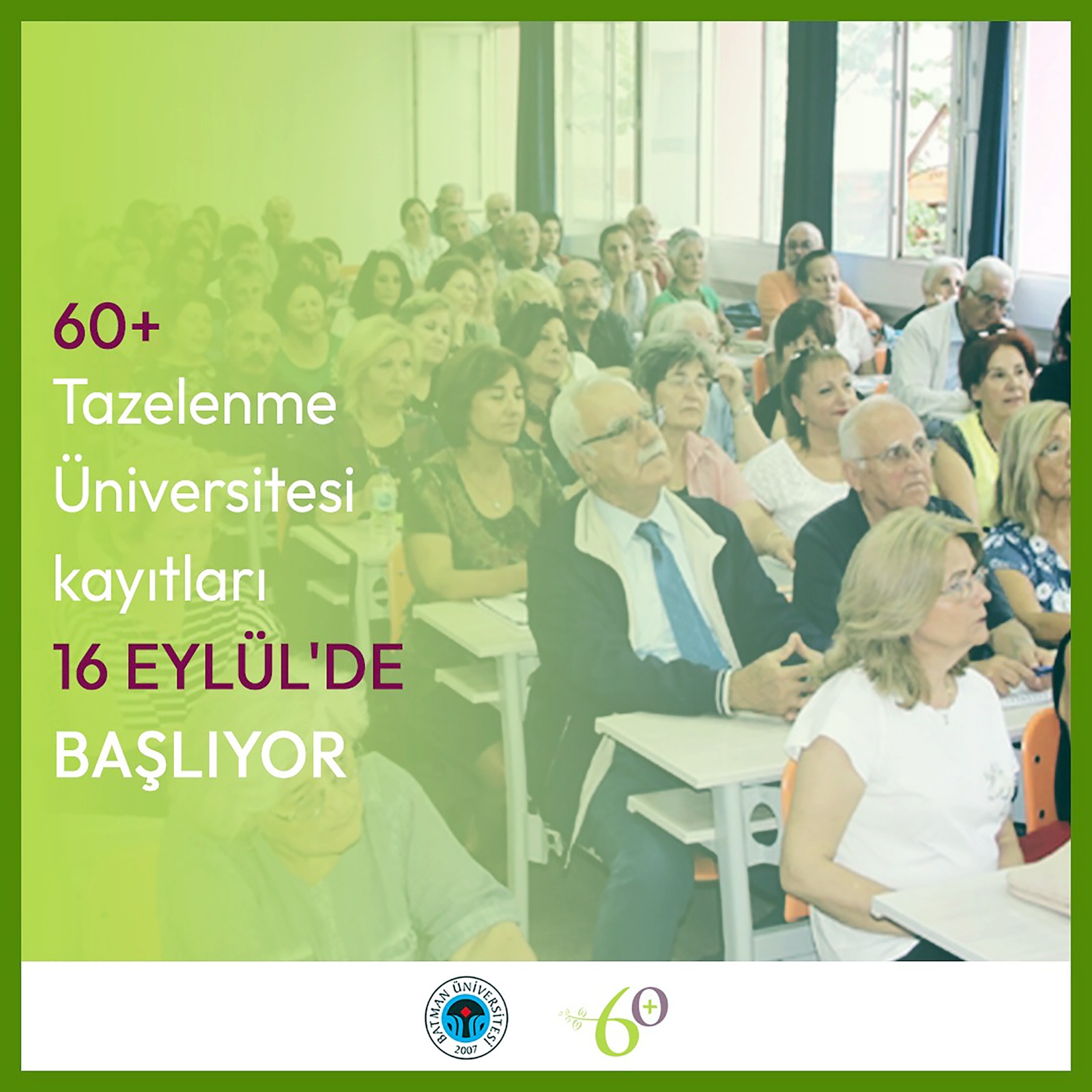 Tazelenme Üniversitesi başvuruları başlıyor