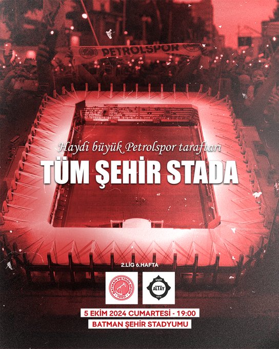 Batman Petrolspor’dan Taraftara Maç Daveti: Cumartesi Aşkımızın Maçı Var!