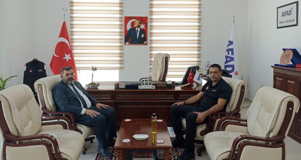 Batman İl Müftüsü Ahmet Durmuş, AFAD İl Müdürü Mehmet Karaaslan’a Hayırlı Olsun Ziyareti Gerçekleştirdi
