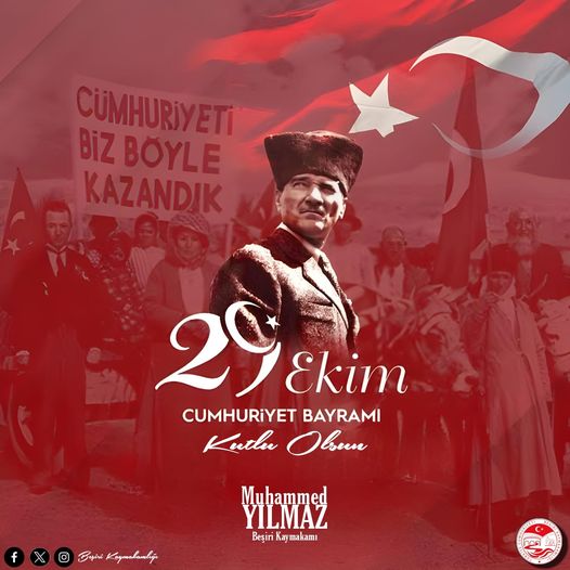 Beşiri Kaymakamı Yılmaz’dan Cumhuriyet Bayramı Mesajı: “Cumhuriyet, Bizim Mirasıdır”