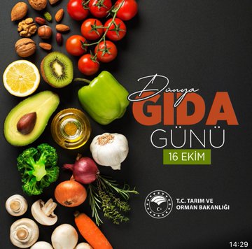 16 Ekim Dünya Gıda Günü Kutlandı: “Daha İyi Bir Yaşam ve Daha İyi Bir Gelecek İçin Gıda Hakkı”