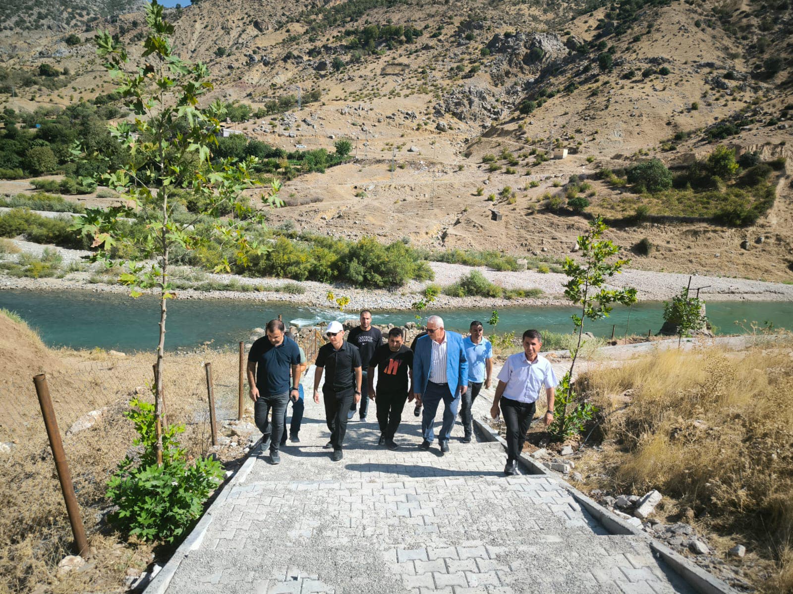Alıçlı mesire alanı ek alandaki parke taşı döşeme çalışmaları tamamlandı