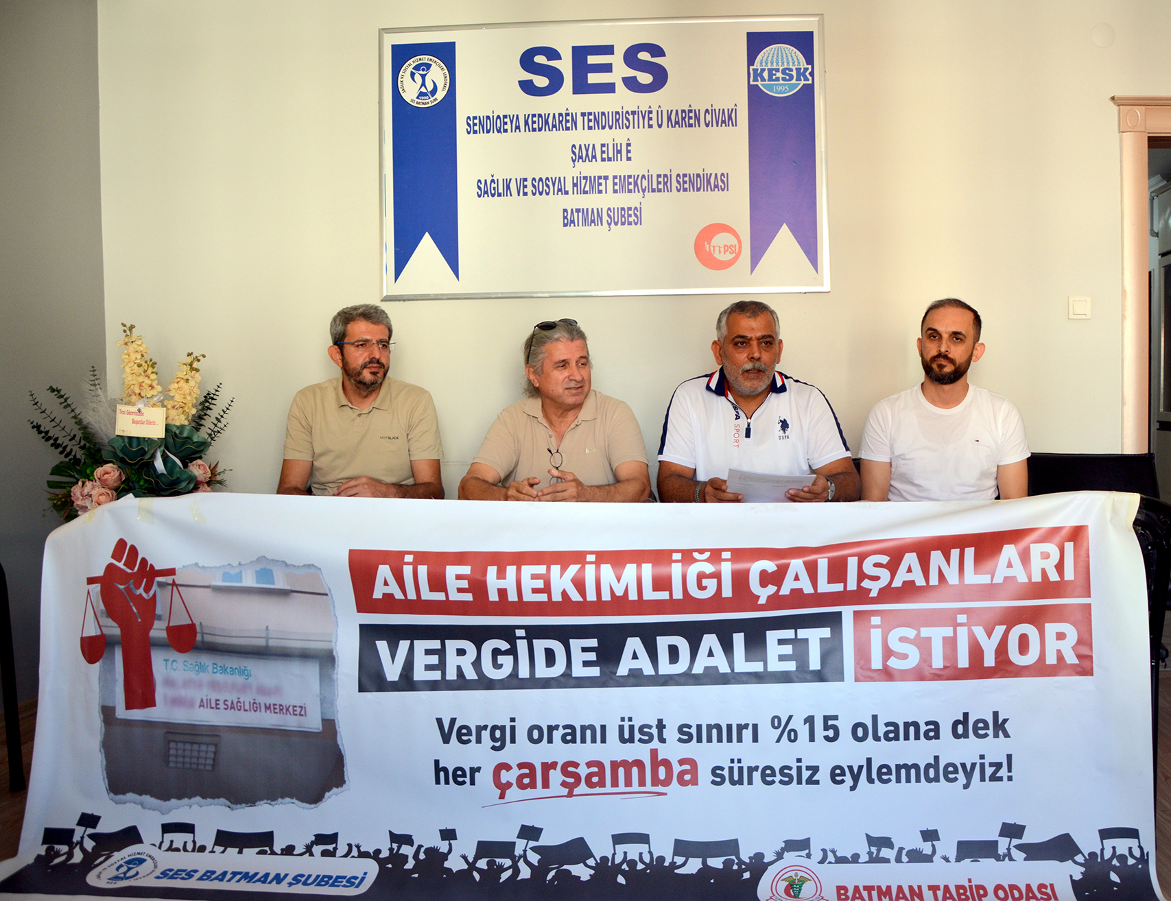 Sağlık çalışanları 30 haftadır ‘Vergide Adalet’ istiyor