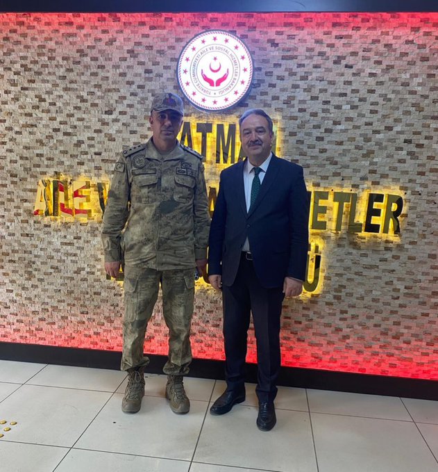 Batman İl Jandarma Komutanı, Aile ve Sosyal Hizmetler İl Müdürü’nü Ziyaret Etti