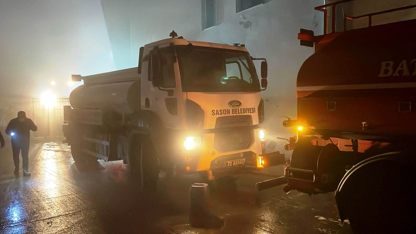 Sason Belediyesinden Yangın Bölgesine Destek