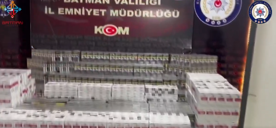 Hasankeyf Yolunda kaçak sigara operasyonu