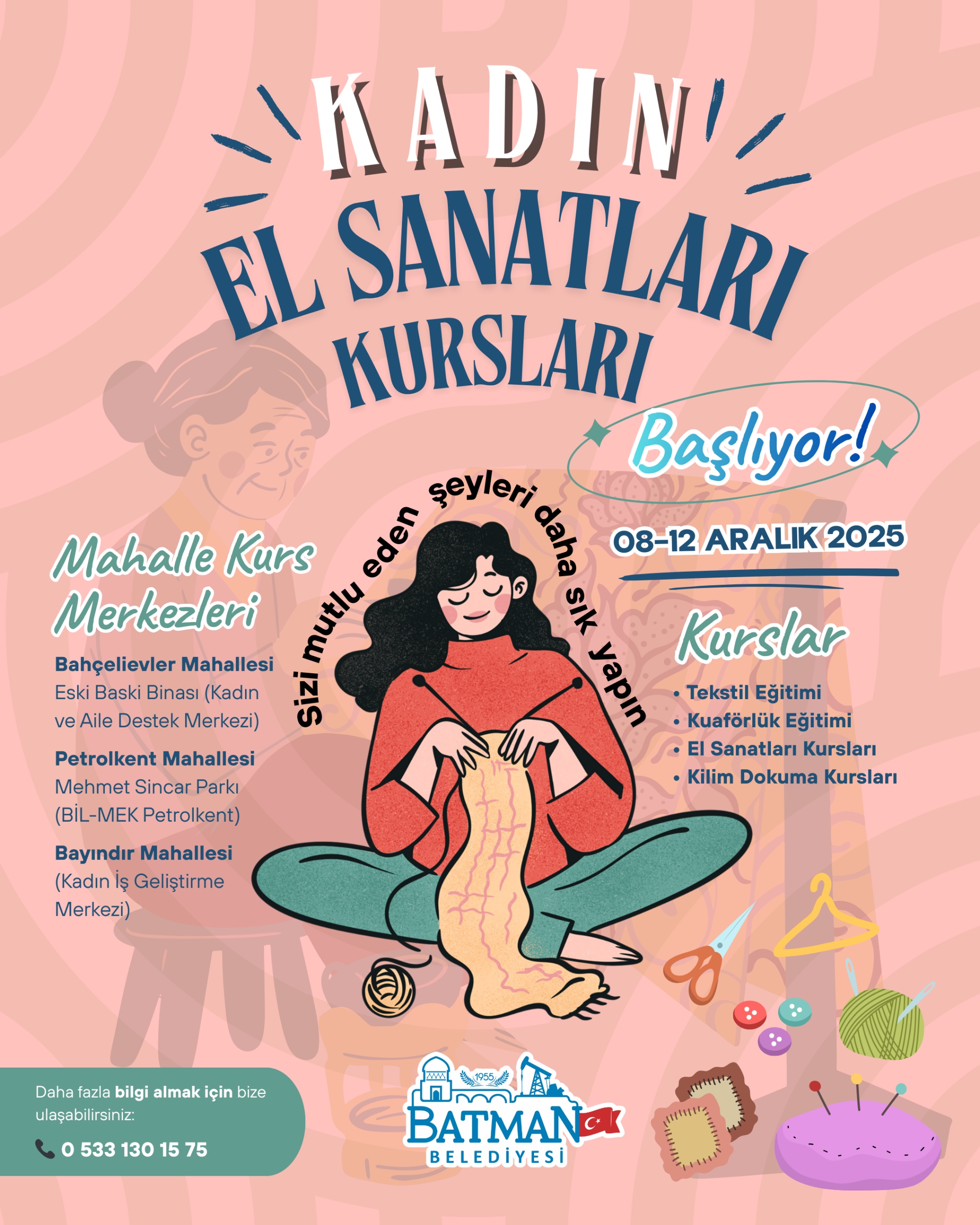 Ücretsiz El Becerisi Kursları Kayıtları başlıyor