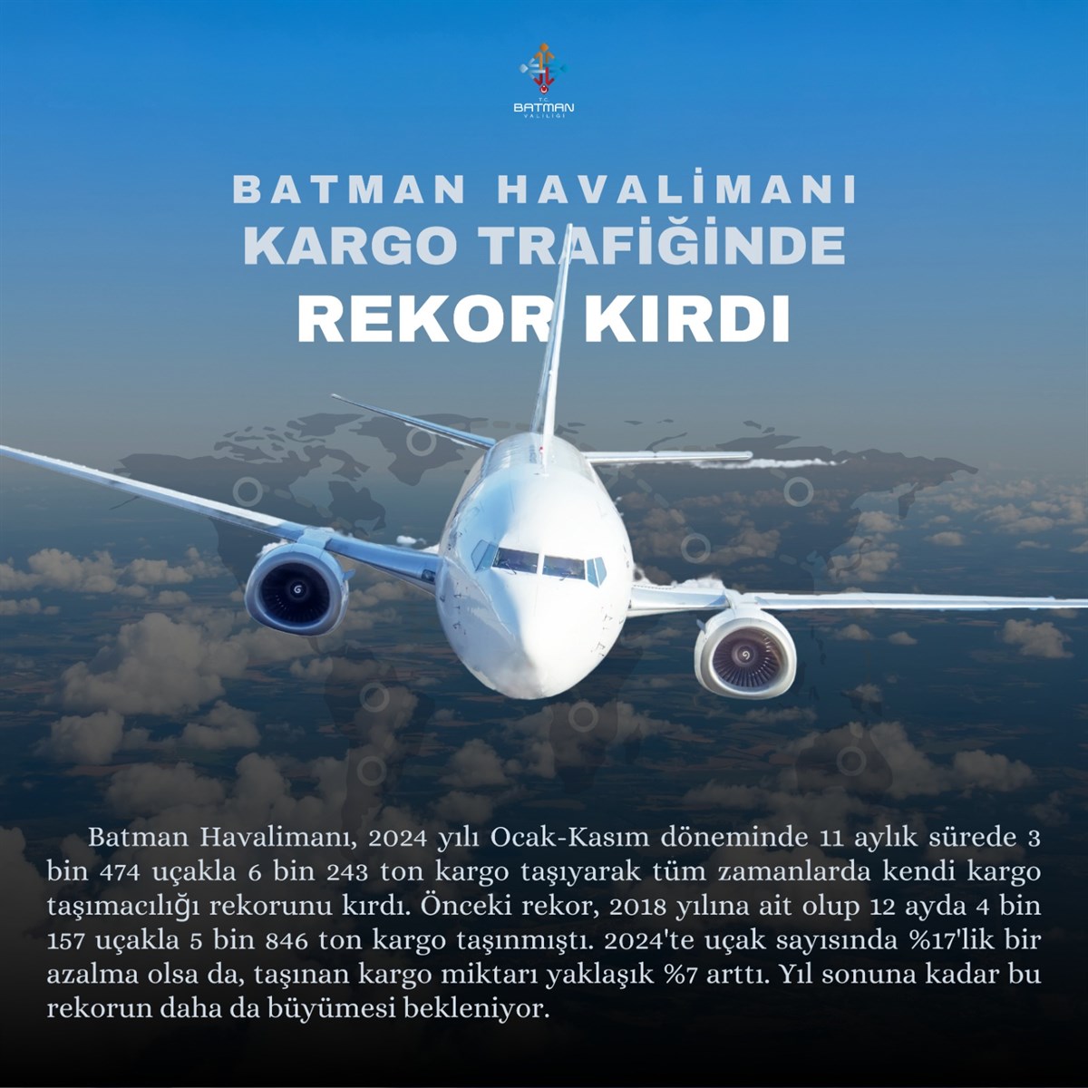 4.157 Uçakla 5.846 Ton Kargo Taşındı