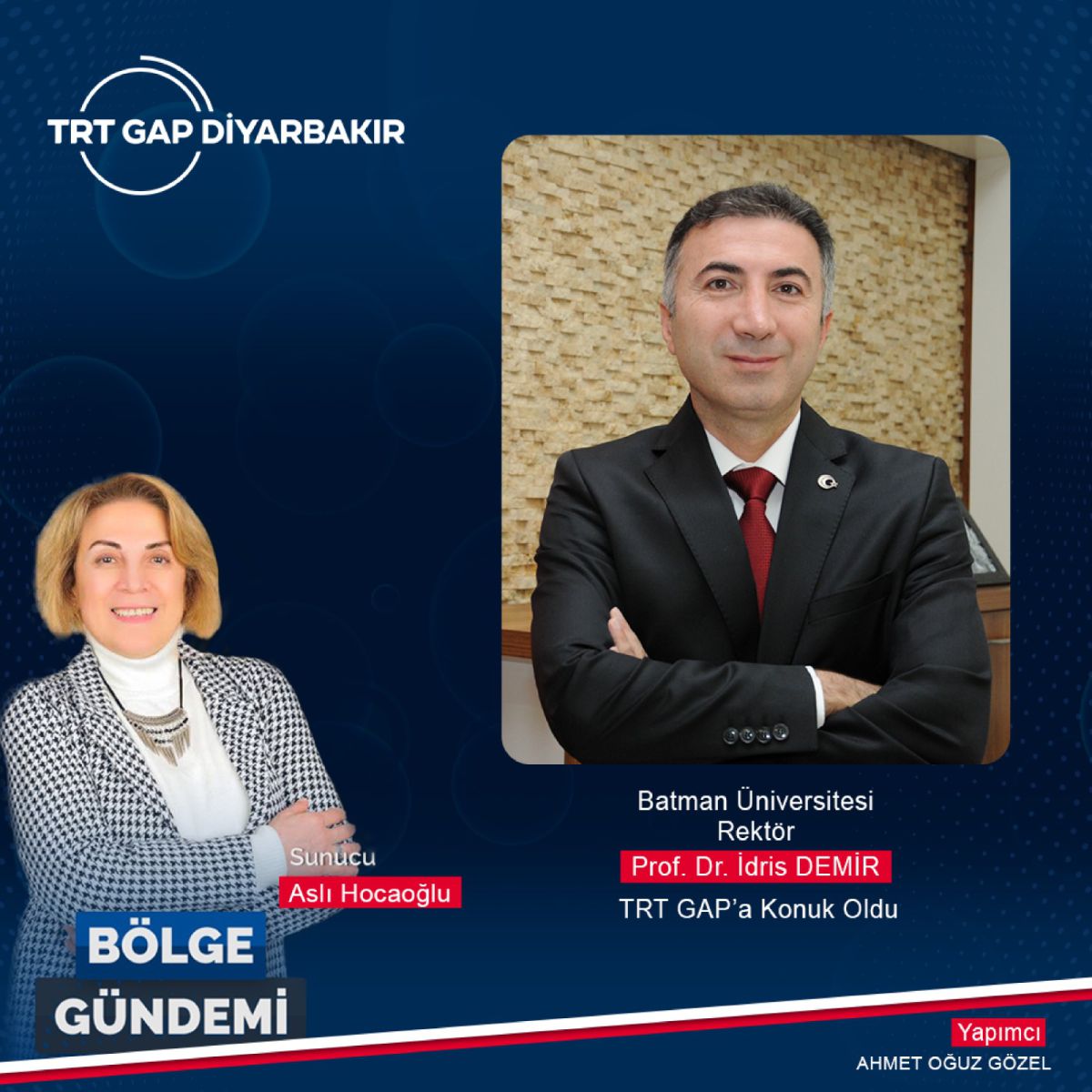 Rektör Demir, TRT GAP Radyosunda yayınevi çalışmalarını anlattı