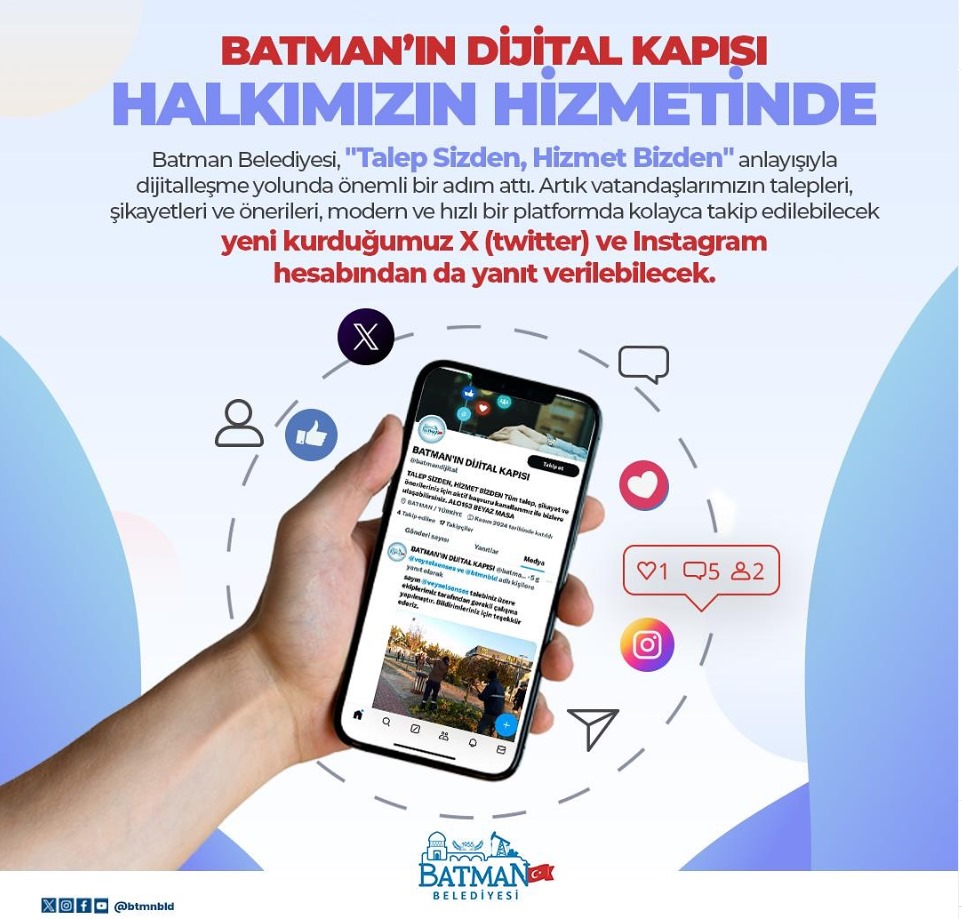Belediyenin Dijital Kapısı Batman halkının hizmetinde