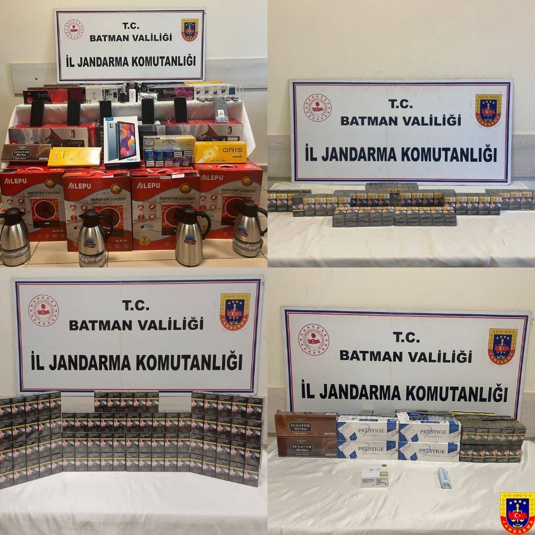 Hasankeyf’te kaçak ürünler ele geçirildi