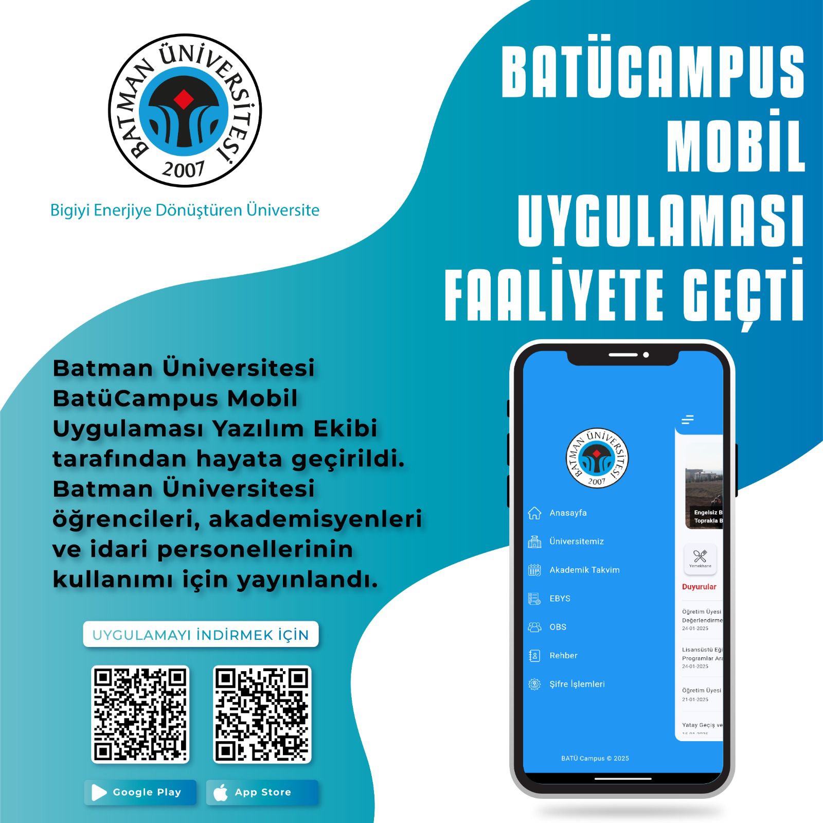 Batman Üniversitesi’nden BATÜ CAMPUS Mobil Uygulaması