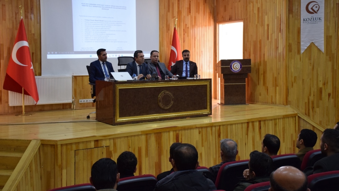 2024-2025 Eğitim Öğretim Yılı 2. Dönem Okul Müdürleri Toplantısı Yapıldı