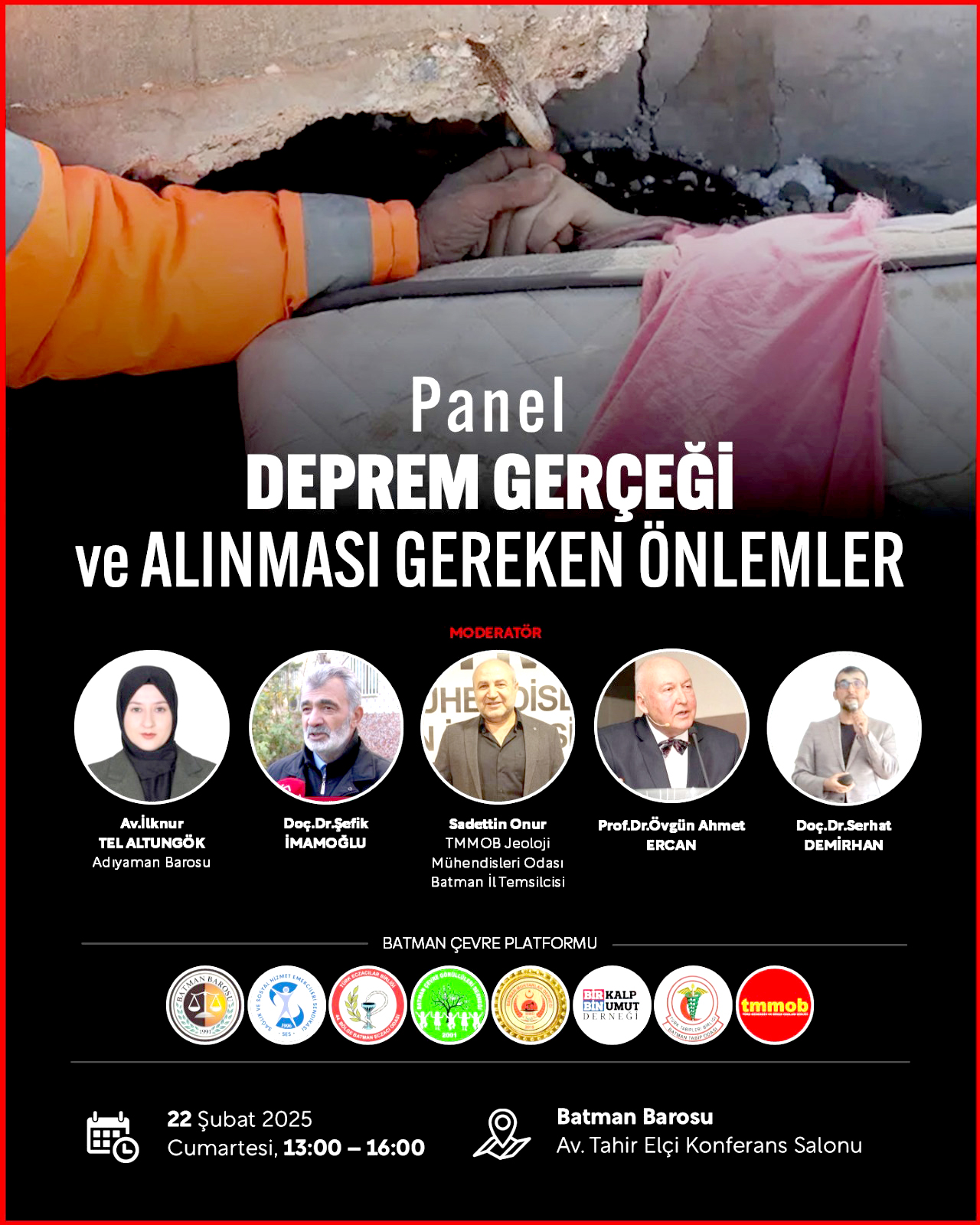 ‘Deprem Gerçeği ve Alınması Gereken Tedbirler’ paneli düzenleniyor