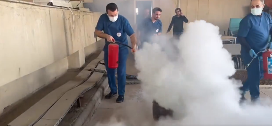 Ağız ve Diş Sağlığı Hastanesinde yangın tatbikatı gerçekleştirildi