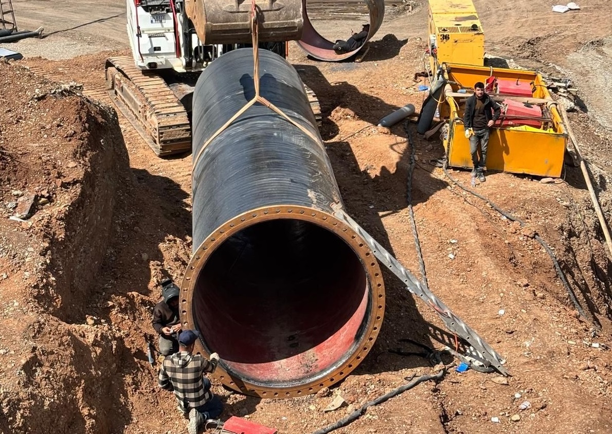 DSİ, merkezdeki sifon yapısını çelik boruya dönüştürdü