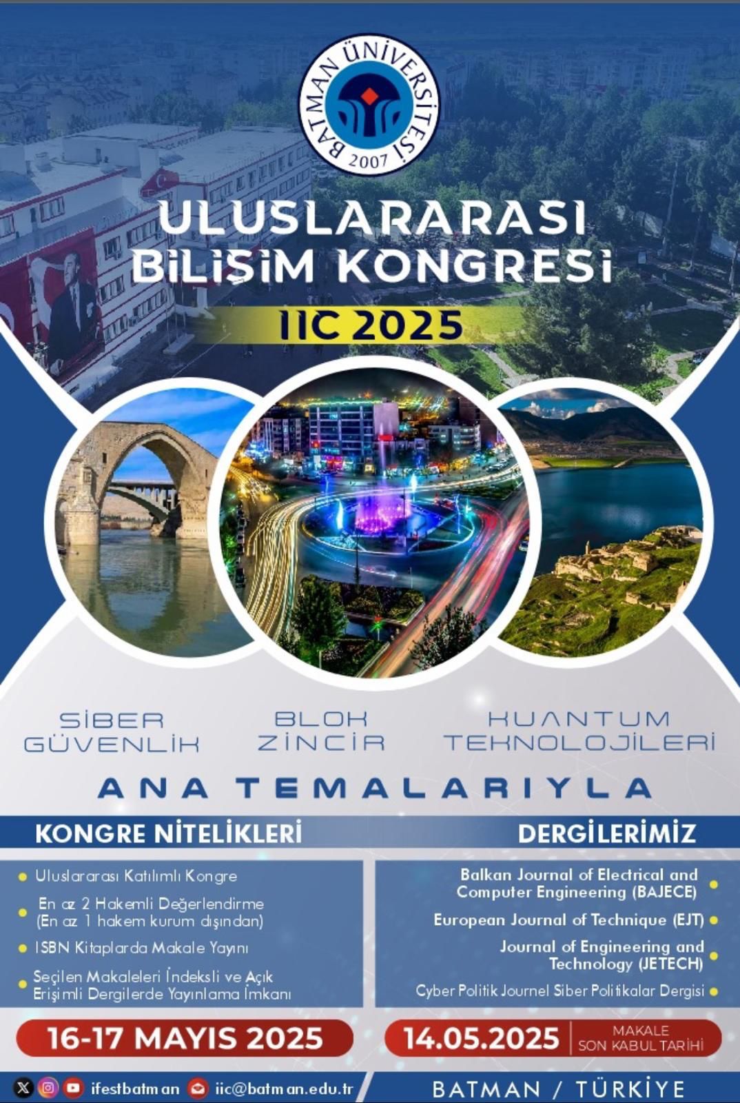 Uluslararası Bilişim Kongresi (IIC2025) için geri sayım başladı