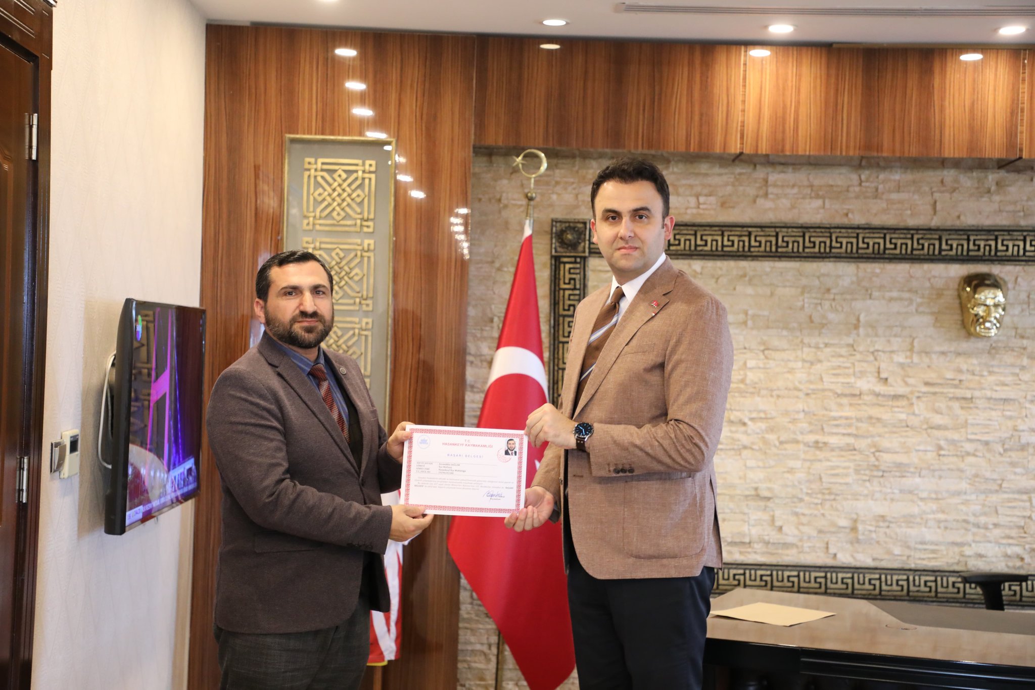 Hasankeyf İlçe Müftüsü Sağlam’dan Kaymakam İmrak’a Veda Ziyareti