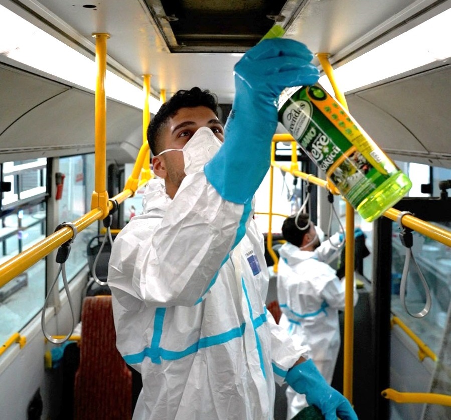 Otobüsler her gün temizleniyor