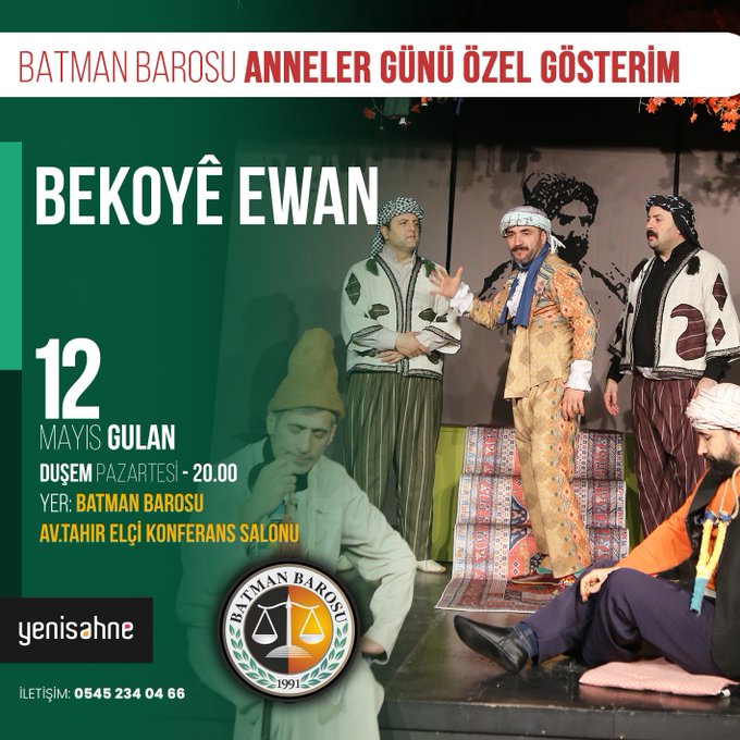 Batman Barosu’ndan Anneler Günü’ne Özel Kürtçe Tiyatro Gösterimi