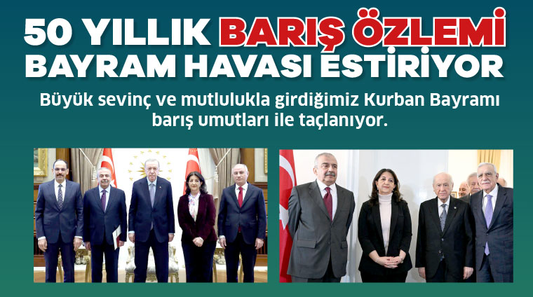 50 yıllık barış özlemi bayram havası estiriyor