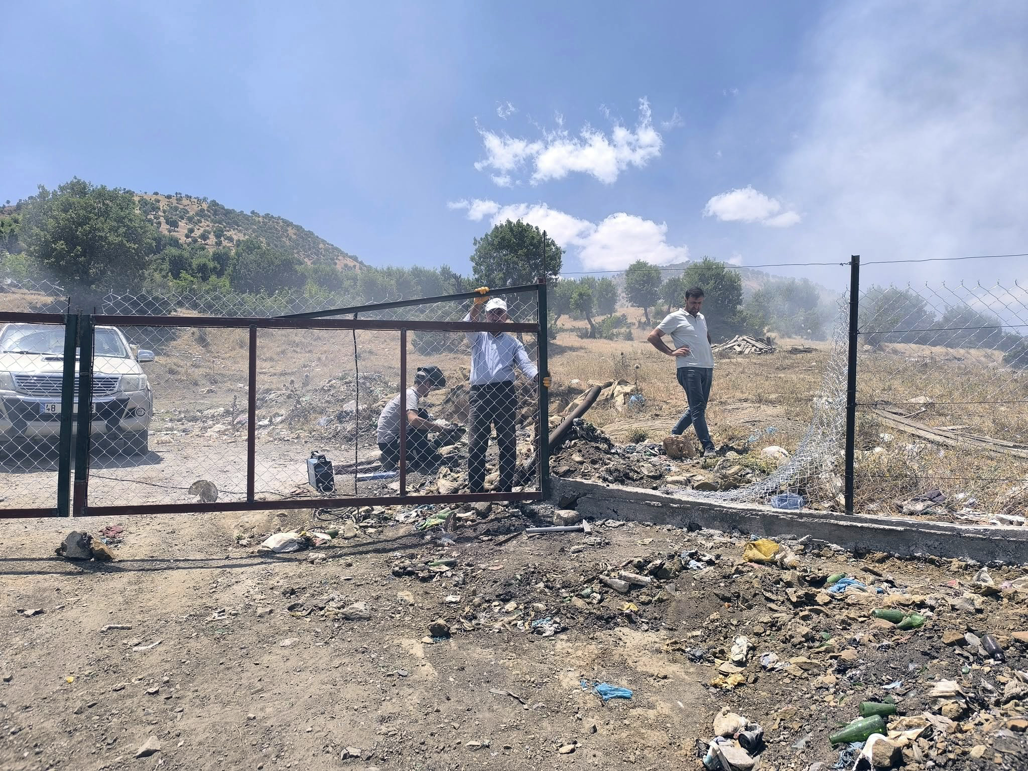 Çöp döküm alanında güvenlik önlemleri artırıldı