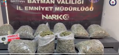 Batman’da Uyuşturucu Operasyonu: 10 Kilo 100 Gram Skunk Ele Geçirildi