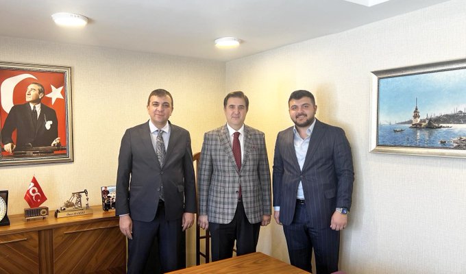AK Parti MKYK Üyesi Çiçek ve Başkan Karabulut’tan TMSF Temsilcisi Ömer Hamidi’ye Ziyaret