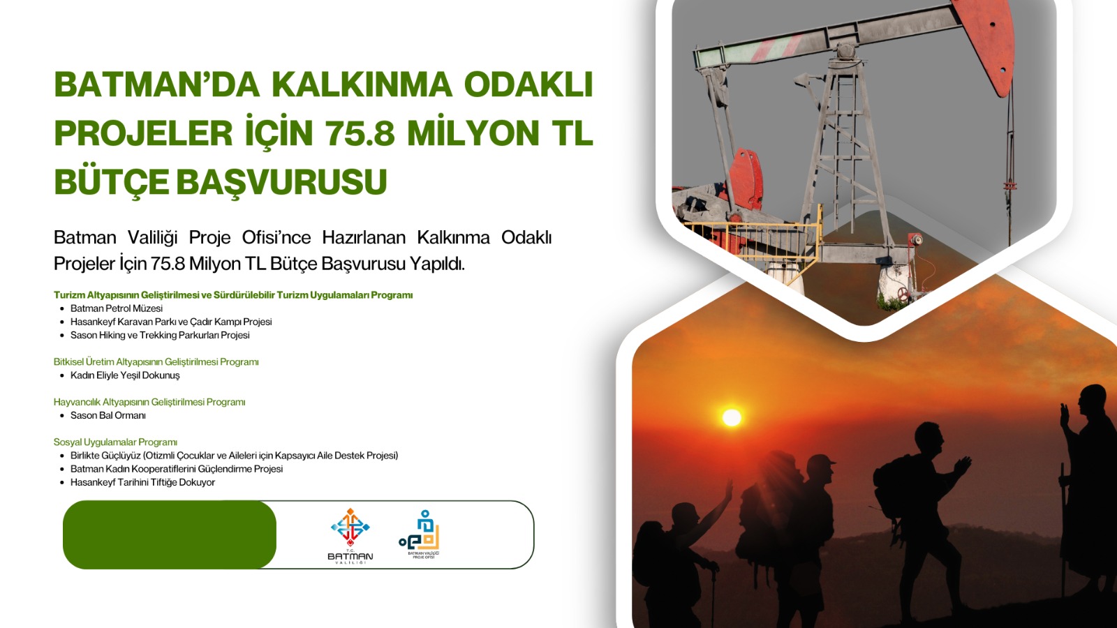 Batman’dan Kalkınmaya Güçlü Adım: 75,8 Milyon TL’lik Proje Başvurusu Yapıldı