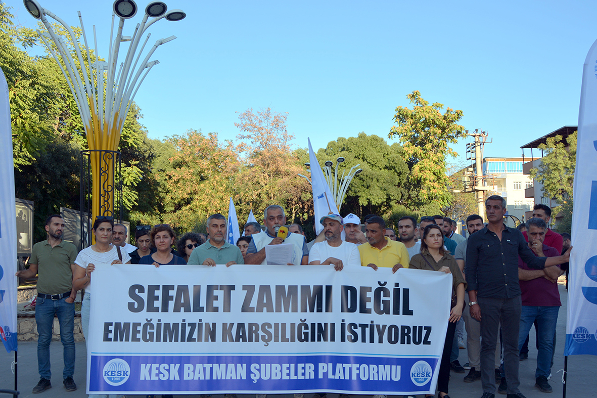 KESK Batman Şubeler Platformu’ndan “Sefalet Zammı” tepkisi